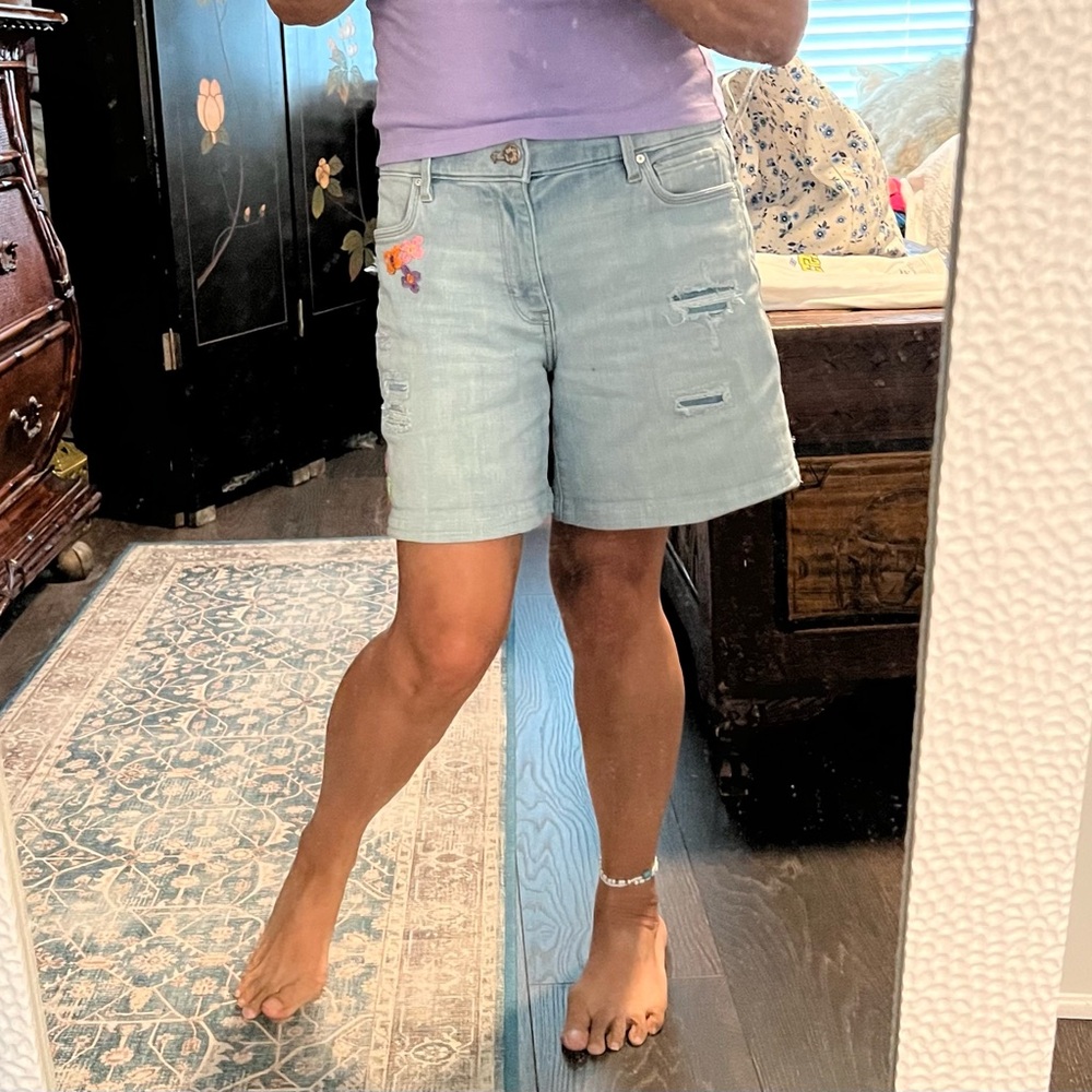 White House Black Market Blue Bermuda Shorts Jorts